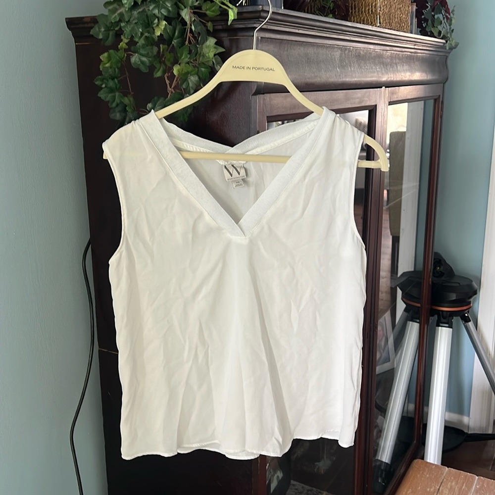 White Business Tank Blouse